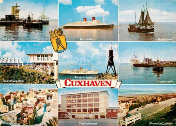 Cuxhaven Nordseebad Alte Liebe MS Hanseatic Fischkutter Str