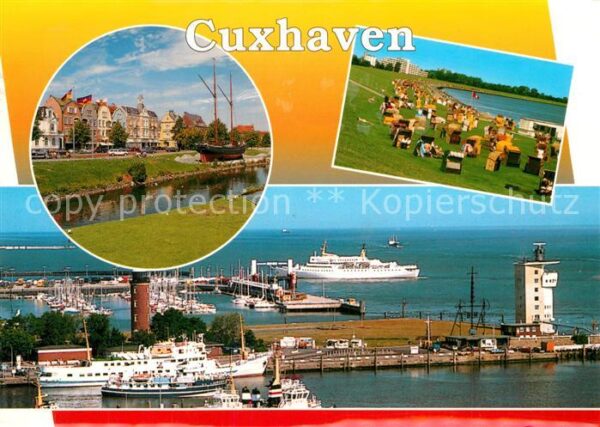 Cuxhaven Nordseebad Altes Segelschiff Badestrand Hafen Alte