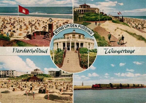 Wangerooge Nordseebad Strand Promenade Cafe Pudding Inselbahn