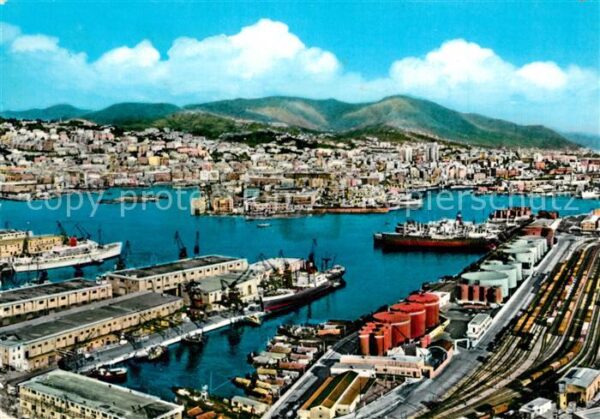 Genova Genua Liguria Panorama Hafen Fliegeraufnahme