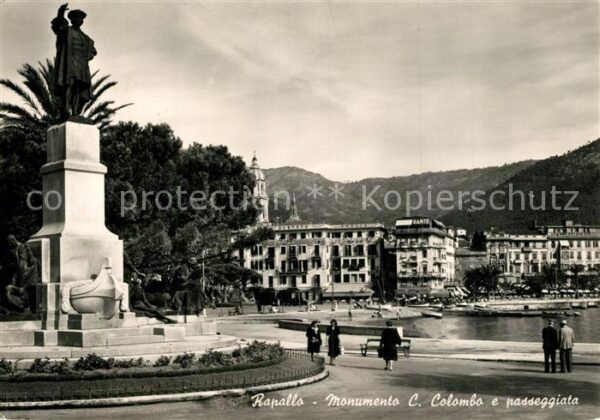 Rapallo Monumento Cristobal Colombo e passeggia
