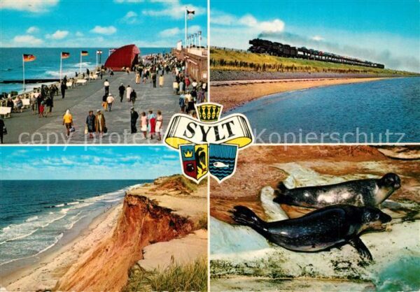 Insel Sylt Kurpromenade Hindenburgdamm Dampflokomo