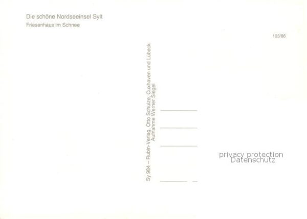 Insel Sylt Friesenhaus im Schnee – Bild 2