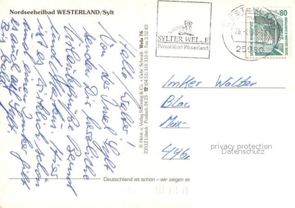 Westerland Sylt Fussgängerzone Einkaufsstrasse Strand P – Bild 2