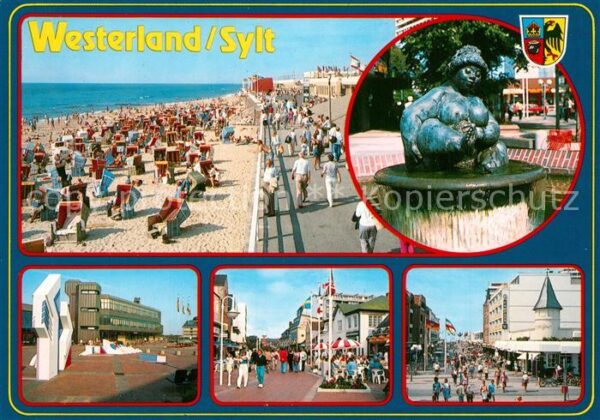 Westerland Sylt Strand Promenade Brunnen Fussgängerzone