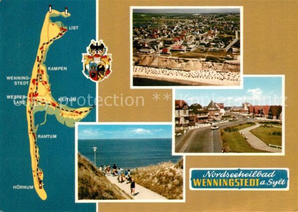 Wenningstedt Sylt Landkarte Hauptstrasse Strand Promenade
