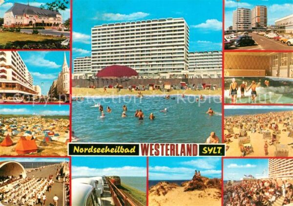 Westerland Sylt Kurzentrum Strand Wellenbad Campingplat