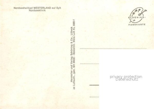 Westerland Sylt Nordseeheilbad Nordseeklinik Fliegerauf – Bild 2