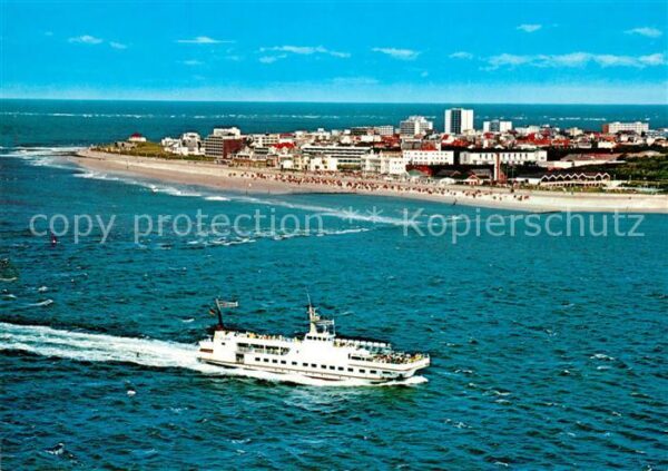 Norderney Nordseebad Fähre Nordseeinsel Fliegeraufnahme