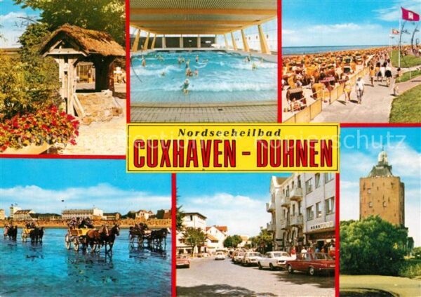 Duhnen Nordsee Dorfbrunnen Wellenbad Strand Promenade