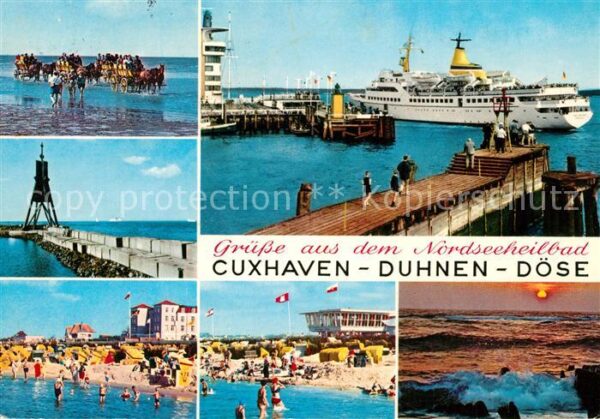 Cuxhaven Nordseebad Wattwagen Kugelbake Strand Alte Liebe F