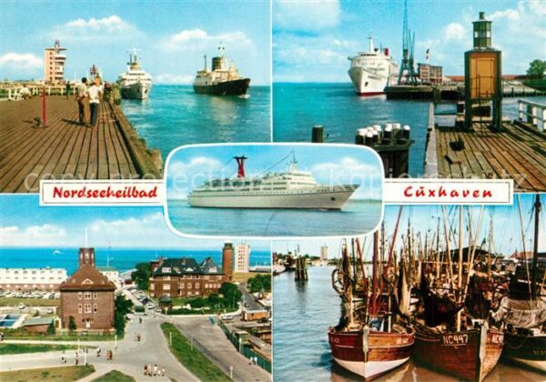 Cuxhaven Nordseebad Landungsbrücken Dampfer Fähre Fischkutt