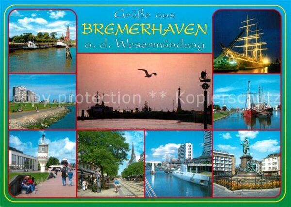 Bremerhaven Wesermündung Segelschiff Dreimaster Abe