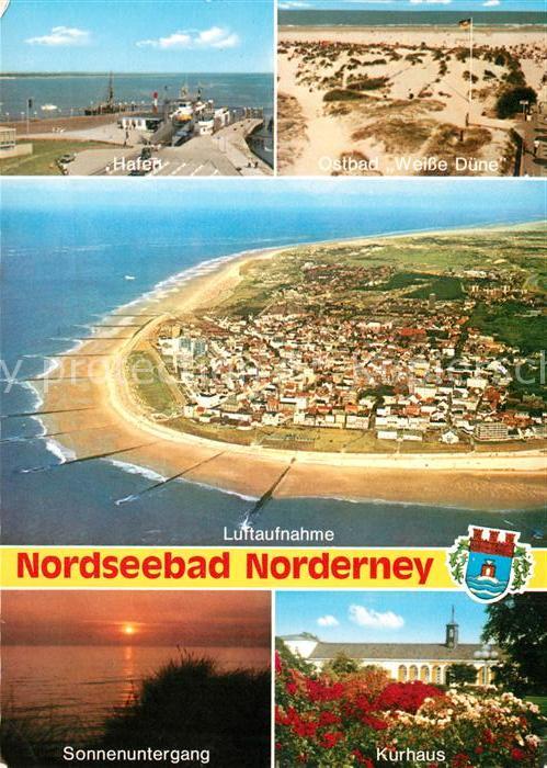 Norderney Nordseebad Hafen Ostbad Weisse Düne Sonnenuntergan