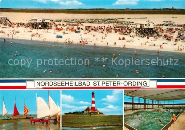 St Peter-Ording Strandsegeln Leuchtturm Wellenbad Stran