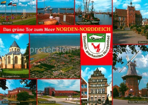 Norden Norddeich Ostfriesland Strandbad Mole Fischereihafen Museum Ki