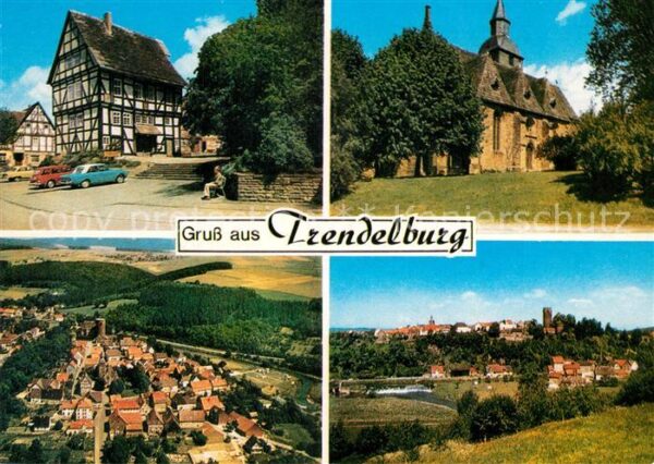 Trendelburg Ortsmotiv Fachwerkhaus Kirche Fliegerau
