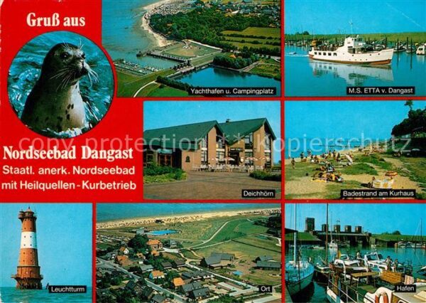 Dangast Nordseebad Seehund Yachthafen Campingplatz MS Etta