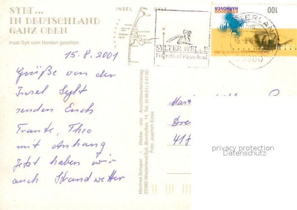 Insel Sylt Nordseeinsel vom Norden gesehen Flieger – Bild 2