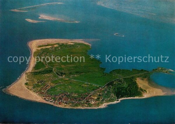 Borkum Nordseeinsel Fliegeraufnahme aus 4000 m