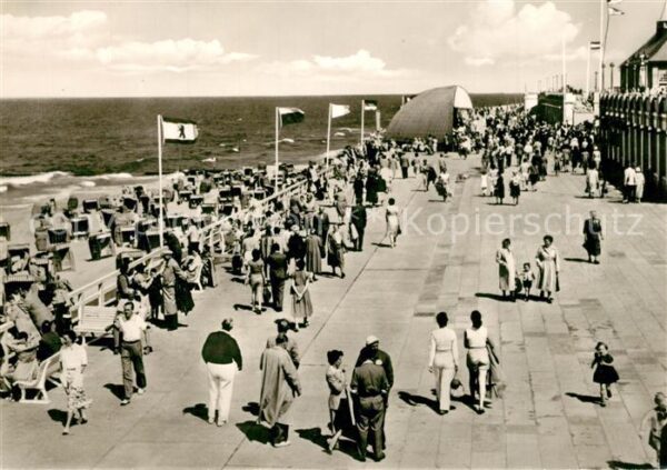 Westerland Sylt Kurpromenade Strand Nordseebad