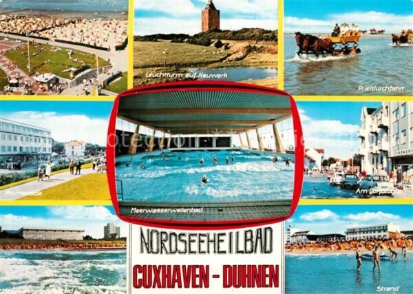 Duhnen Nordsee Leuchtturm auf Neuwerk Prieldurchfahrt
