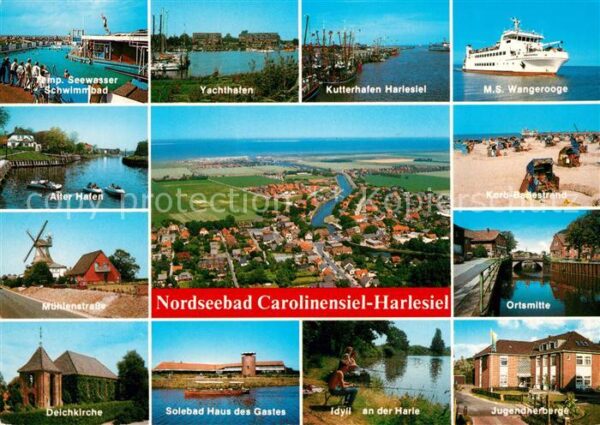 Harlesiel Freibad Yachthafen Kutterhafen MS Wange