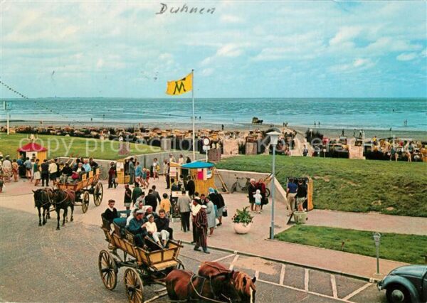 Duhnen Nordsee Ankunft der Wattwagen