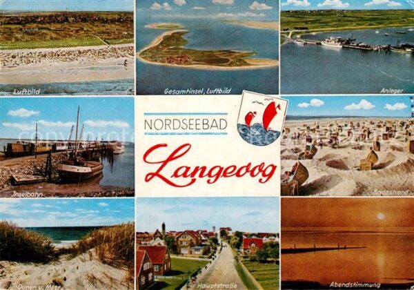Langeoog Nordseebad Anleger Inselbahn Badestrand Dünen Haup