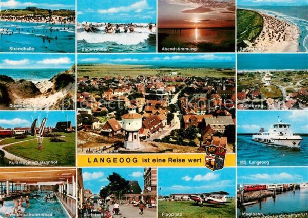 Langeoog Nordseebad Strandhalle Abendstimmung Dünenlandscha
