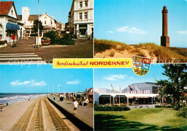 Norderney Nordseebad Ortsmotiv Leuchtturm Dünen Strand Prome