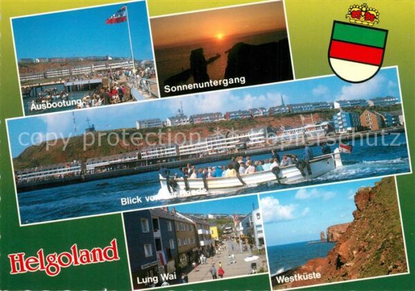 Helgoland Ausbootung Landungsbrücken Sonnenunterg