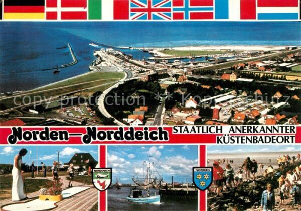 Norden Norddeich Ostfriesland Küstenbadeort Fliegeraufnahme Minigolf