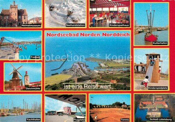 Norden Norddeich Ostfriesland Heimatmuseum Freibad Deichmühle Yachtha