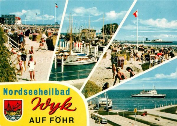 Wyk Foehr Strand Hafen Landungsbrücken Fähre