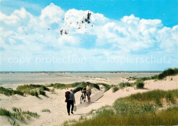 Amrum Weg durch die Dünen zum Kniepsand Nords