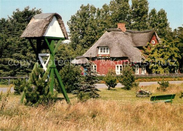 Insel Amrum Süddorf Alter Glockenturm Friesenhaus