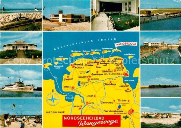 Wangerooge Nordseebad Strand Cafe Fähre Inselbahn Freibad Wel