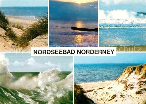Norderney Nordseebad Dünenlandschaft Brandung Strand Sonnenu