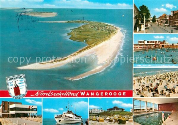 Wangerooge Nordseebad Ortsmotive Freibad Strand Fähre Hallenb