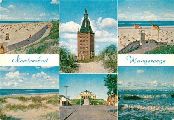 Wangerooge Nordseebad Strand Promenade Westturm Dünen Brandun