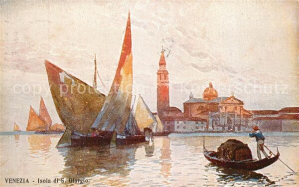 Venezia Venedig Isola di S. Giorgio Künstlerkarte