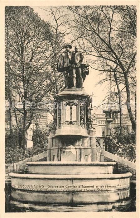 Bruxelles Bruessel Statue des Comtes d`Egmont et de Hornes