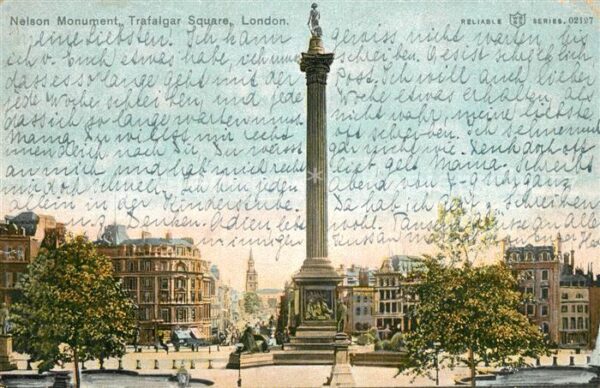 London Nelson Monument Trafalgar Square