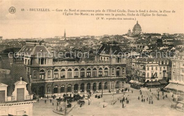 Bruxelles Bruessel Gard du Nord Hotel Cecile Eglise