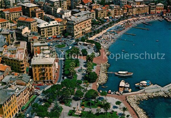 Santa Margherita Ligure Fliegeraufnahme Strand Hafen