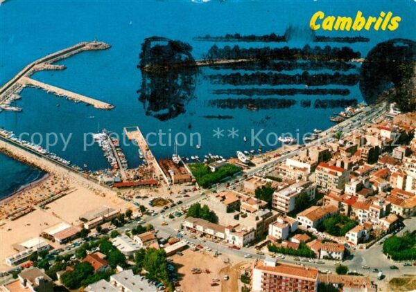Cambrils Fliegeraufnahme mit Hafen