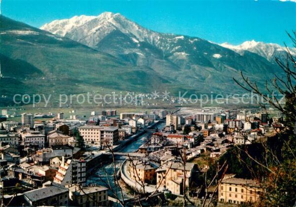 Sondrio Veduta dei Ponti sul fiume