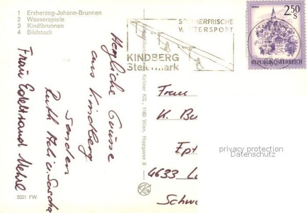 Kindberg Erzherzog Johann-Brunnen Wasserspiele K – Bild 2