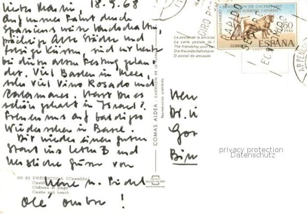 Peniscola Fliegeraufnahme Chateau et Plage – Bild 2